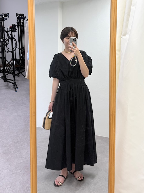 Vギャザーワンピース（ワンピース）｜LOUNGEDRESS（ラウンジ