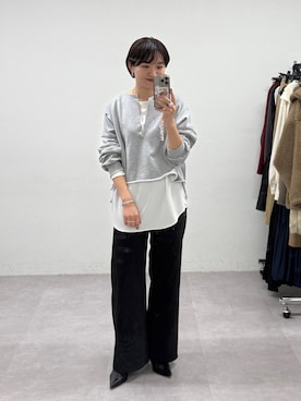 「アイテム（ピアス（両耳用））」を使った、loungedress_hayashiさん（レディース・164cm）の秋コーディネート