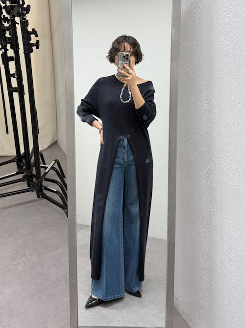 ハイスリットニットワンピース（ワンピース）｜LOUNGEDRESS（ラウンジ