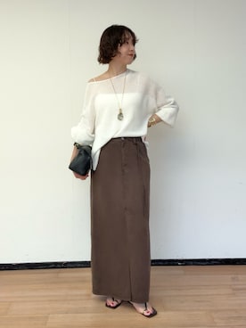 「アイテム（シューズ、ゴールド系）」を使った、loungedress_hayashiさん（レディース・164cm）の夏コーディネート