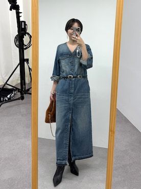 「アイテム（ベルト）」を使った、loungedress_hayashiさん（レディース・163cm）の夏コーディネート