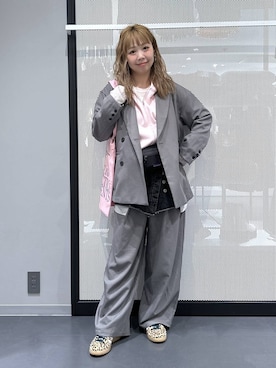 「JEANASIS（ジーナシス）のアイテム」を使った、riya.さん（レディース・158cm）の春コーディネート