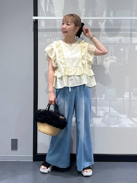 「アイテム（ピアス（両耳用））」を使った、riya.さん（レディース・158cm・30代）の夏コーディネート