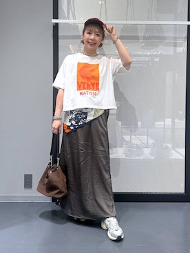 「ママコーデ」｜「アイテム（財布/小物）」を使った、riya.さん（レディース・158cm）の夏コーディネート