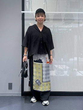 「アイテム（デジタル腕時計）」を使った、riya.さん（レディース・158cm）の夏コーディネート