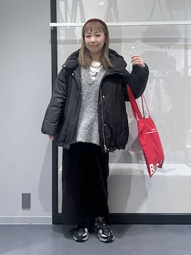 「アイテム（スカート）」を使った、riya.さん（レディース・158cm・30代）の冬コーディネート