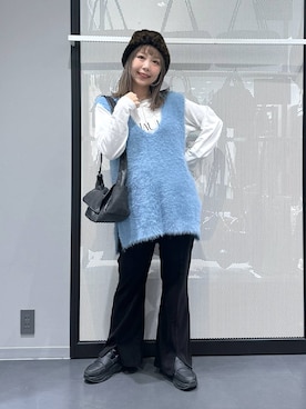 「アイテム（レッグウェア）」を使った、riya.さん（レディース・158cm）の秋コーディネート