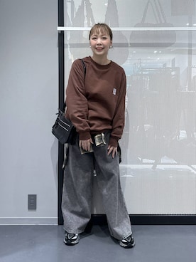 「アイテム（バレッタ/ヘアクリップ）」を使った、riya.さん（レディース・158cm・30代）の秋コーディネート