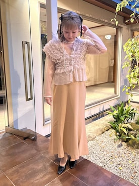 「アイテム（バレッタ/ヘアクリップ）」を使った、riya.さん（レディース・158cm・30代）の秋コーディネート