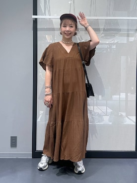 「アイテム（デジタル腕時計）」を使った、riya.さん（レディース・158cm）の夏コーディネート