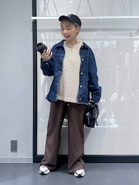 「アイテム（グラス/マグカップ/タンブラー）」を使った、riya.さん（レディース・158cm）の秋コーディネート
