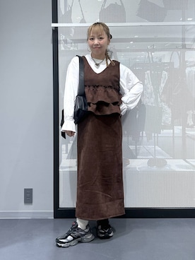 「LAKOLE（ラコレ）のアイテム」を使った、riya.さん（レディース・158cm）の秋コーディネート