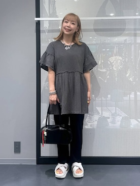 「アイテム（キーホルダー）」を使った、riya.さん（レディース・158cm・30代）の夏コーディネート