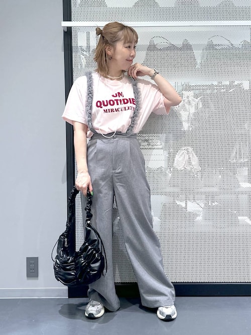 La boutique bonbon チュールフリルストラップワイドパンツ フリルクロップドパンツ ボトム ＆ LOVE CLOSET