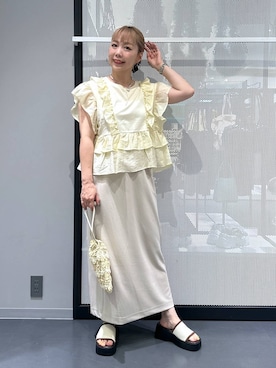 「アイテム（ヘアアクセサリー）」を使った、riya.さん（レディース・158cm・30代）の夏コーディネート