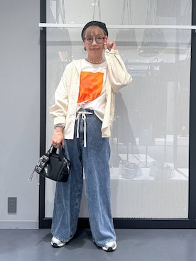 「アイテム（キーホルダー）」を使った、riya.さん（レディース・158cm）の夏コーディネート