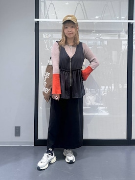 「アイテム（ベスト）」を使った、riya.さん（レディース・158cm・30代）の秋コーディネート