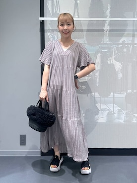 「アイテム（ヘアアクセサリー）」を使った、riya.さん（レディース・158cm・30代）の夏コーディネート
