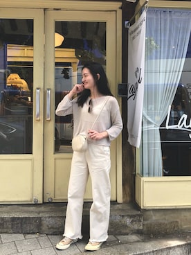 「PAZZO（パッゾ）のアイテム（パンツ）」を使った、VIVIAさん（レディース・160cm）の夏コーディネート