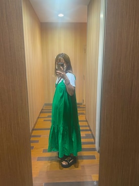 「みどり」｜「アイテム（ワンピース/ドレス）」を使った、asumi さん（レディース・152cm）の夏コーディネート