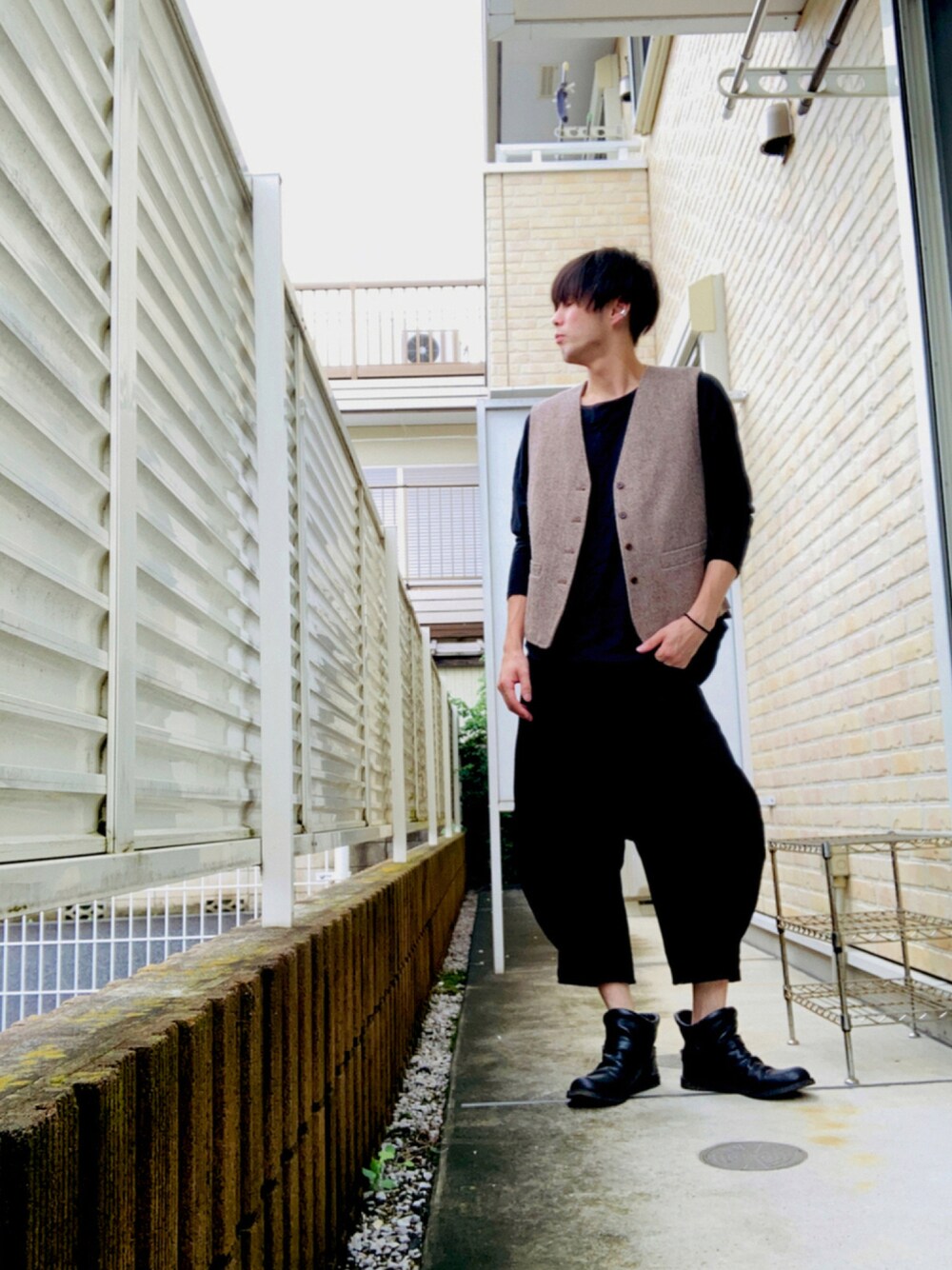 glamb（グラム）の「Easy cropped hem tack pants / イージー