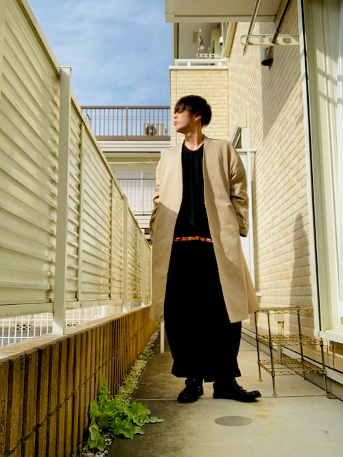 CASPER JOHN ノーカラーWスナップコート CASPER JOHN（キャスパージョン）の「CAPER JOHN ノーカラーW