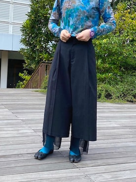 「アイテム（腕時計、パープル系）」を使った、7.さん（レディース・157cm）の春コーディネート