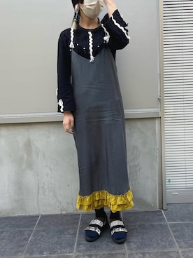 「TOGA PULLA（トーガ　プルラ）のアイテム（アクセサリー）」を使った、7.さん（レディース・157cm）の秋コーディネート