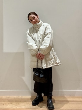 「coen（コーエン）のアイテム（その他アウター）」を使った、toyamaさん（レディース・153cm）の冬コーディネート