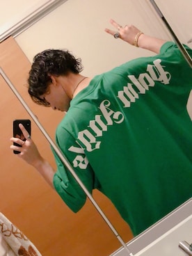 Palm AngelsのTシャツ/カットソー(グリーン系)を使った人気 Palm AngelsのTシャツ/カットソー(グリーン系)を使った人気