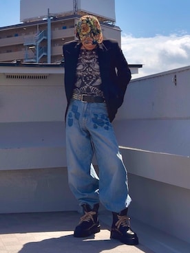 「WEGO（ウィゴー）のアイテム（帽子）」を使った、hytabさん（メンズ・173cm）の春コーディネート