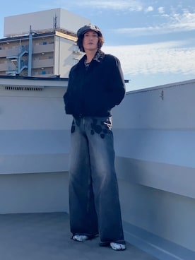 「アイテム（キャスケット）」を使った、hytabさん（メンズ・173cm）の秋コーディネート