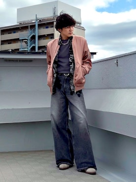 「HARE（ハレ）のアイテム（ジャケット/アウター）」を使った、hytabさん（メンズ・173cm）の春コーディネート