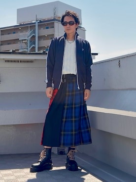 「Dr. Martens（ドクターマーチン）のアイテム（ブーツ）」を使った、hytabさん（メンズ・173cm）の秋コーディネート
