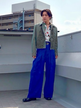 「Vivienne Westwood MAN（ヴィヴィアンウエストウッドマン）のアイテム（シャツ/ブラウス、ホワイト系）」を使った、hytabさん（メンズ・173cm）の春コーディネート
