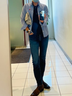 「Abercrombie&Fitch（アバークロンビーアンドフィッチ）のアイテム（シャツ/ブラウス）」を使った、lupin48さん（メンズ・178cm）の秋コーディネート