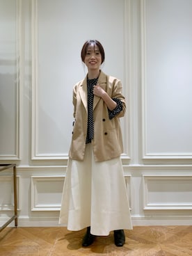 「KATHARINE ROSS（キャサリンロス）のアイテム（テーラードジャケット）」を使った、norikoさん（レディース・152cm）の秋コーディネート