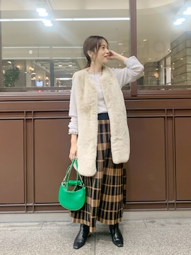 「KATHARINE ROSS（キャサリンロス）のアイテム（その他アウター）」を使った、norikoさん（レディース・152cm）の秋コーディネート