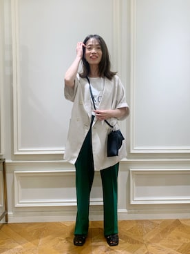 「KATHARINE ROSS（キャサリンロス）のアイテム（ジャケット/アウター）」を使った、norikoさん（レディース・152cm）の夏コーディネート