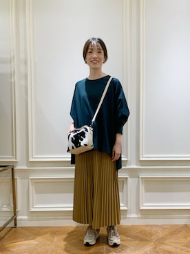 「KATHARINE ROSS（キャサリンロス）のアイテム（スカート）」を使った、norikoさん（レディース・152cm）の秋コーディネート