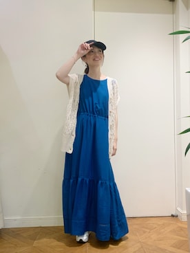 「KATHARINE ROSS（キャサリンロス）のアイテム（ワンピース/ドレス）」を使った、norikoさん（レディース・152cm）の夏コーディネート