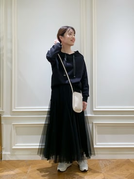 「KATHARINE ROSS（キャサリンロス）のアイテム（スカート）」を使った、norikoさん（レディース・152cm）の冬コーディネート