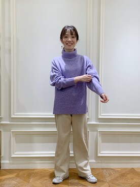 「KATHARINE ROSS（キャサリンロス）のアイテム（スラックス）」を使った、norikoさん（レディース・152cm）の冬コーディネート