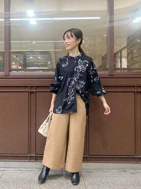 「KATHARINE ROSS（キャサリンロス）のアイテム（トップス）」を使った、norikoさん（レディース・152cm）の秋コーディネート