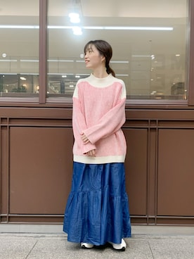 「KATHARINE ROSS（キャサリンロス）のアイテム（スカート）」を使った、norikoさん（レディース・152cm）の冬コーディネート