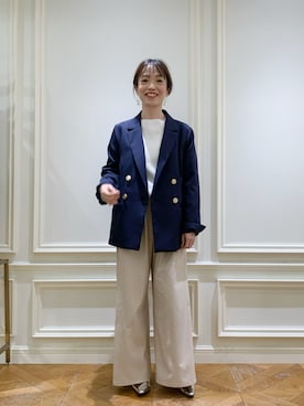 「KATHARINE ROSS（キャサリンロス）のアイテム（テーラードジャケット）」を使った、norikoさん（レディース・152cm）の春コーディネート