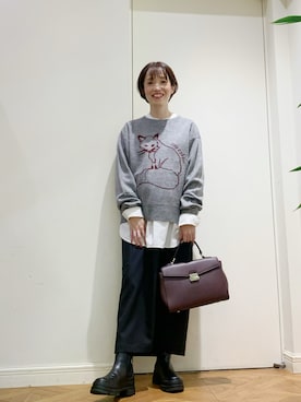 「KATHARINE ROSS（キャサリンロス）のアイテム（ブーツ）」を使った、norikoさん（レディース・152cm）の秋コーディネート