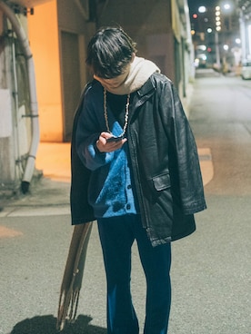 「Yohji Yamamoto（ヨウジヤマモト）のアイテム（ジャケット/アウター）」を使った、tkさん（メンズ・175cm）の冬コーディネート
