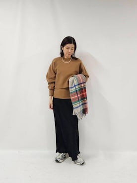 「寒い」｜ルクールブランアトレ松戸店スタッフさん（レディース・155cm）の秋コーディネート