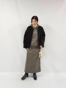 ルクールブランアトレ松戸店スタッフさん（レディース・155cm）の秋コーディネート